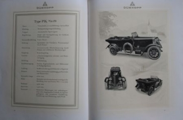 Dürkopp Motorwagen Type P Modellprogramm 1918 (S0145)