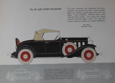 Chevrolet Six Modelprogram 1931 "The great American Value" Carbrochure (0149)