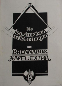 Brennabor Juwel Extra "Die konstruktive Verfeinerung" 1929 Modelprogram (S0190)
