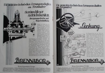 Brennabor Juwel Extra "Die konstruktive Verfeinerung" 1929 Modelprogram (S0190)