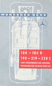 Mercedes-Benz 180-220 S Modellprogramm 1961 Automobilprospekt (3918)