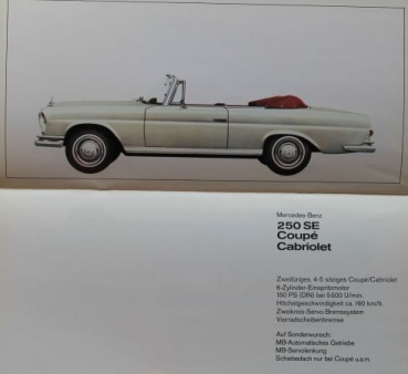 Mercedes-Benz Modeplrogram 1967 Carbrochure (3912)