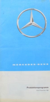 Mercedes-Benz Modellprogramm 1963 Automobilprospekt (3915)