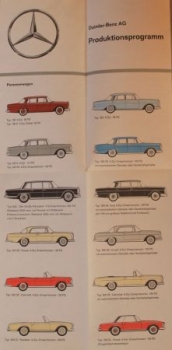 Mercedes-Benz Modelprogram 1963 Carbrochure (3915)
