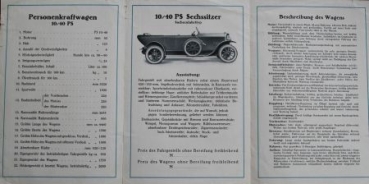 Apollo Personenkraftwagen 10/40 PS Modellprogramm 1912 (S0211)