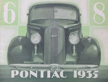 Pontiac 68 Modellprogramm 1935 Automobilprospekt (3933)