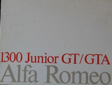 Alfa Romeo 1300 Junior GT/GTA Modellprogram 1966 Automobilprospekt (0215)