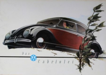 Volkswagen Beetle Convertible Modelprogram 1952 Reuters-Drawings Carbrochure (0264)