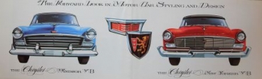 Chrysler Modelprogram 1956 "New Power style features" Carbrochure (3911)