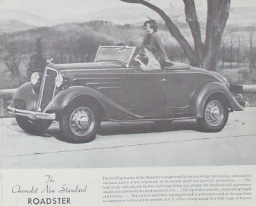 Chevrolet Modelprogram 1935 "The new Standard" Carbrochure (3907)