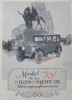 Willys-Knight Six Model 70 Automobilprospekt 1928 (3897)