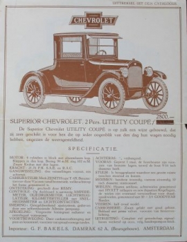 Chevrolet Superior Modelprogram 1926 Carbrochure (3895)