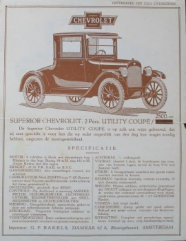 Chevrolet Superior Modellprogramm 1926 Automobilprospekte (3895)