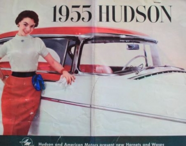 Hudson Hornet Wasps Modellprogramm 1955 Automobilprospekt (3991)