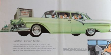 Ford Custom 300 Modelprogram 1957 Carbrochure (3992)