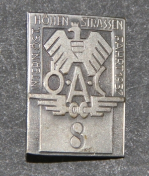 ÖAC 1937 "Internationale Höhenstrassenfahrt" Österreich Autoclub Anstecknadel (0255)