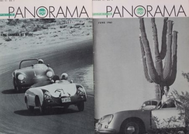 "Porsche Panorama" 1961 Porsche-Firmenmagazin vier Ausgaben (0091)