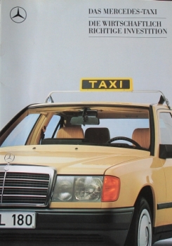 Mercedes-Benz Taxi Modellprogramm 1987 Automobilprospekt (0269)