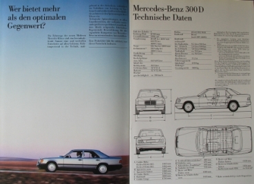 Mercedes-Benz 200 D  -300 D Modelprogram 1985 Carbrochure (0271)