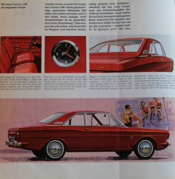 Ford Taunus 12 M + 15 M Modelprogram 1966 "Der neue Taunus" Carbrochure (5396)