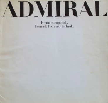 Opel Admiral Modelprogram 1969 Carbrochure (3866)