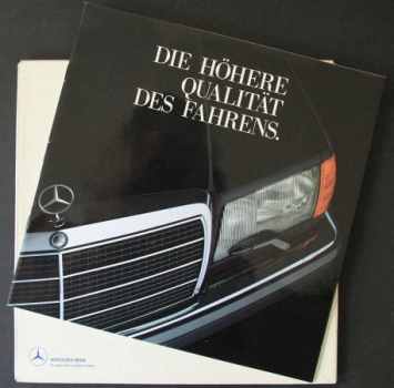 Mercedes-Benz S-Klasse Modellprogramm 1987 "Die Höhere Qualität des Fahrens" Automobilprospekt-Mappe (0318)