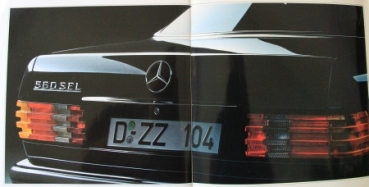 Mercedes-Benz S-Class Modelprogram 1987 "Die Hoehere Qualitaet des Fahrens" Carbrochure-Map (0318)