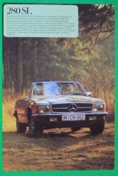 Mercedes-Benz 280 SL - 450 SL Modelprogram 1978 Carbrochure (0130)