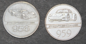 Porsche Kalendermünzen für 1984-1985 Messing (0411)