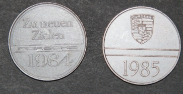 Porsche Calendar-Coins for 1984-1985 Brass (0411)