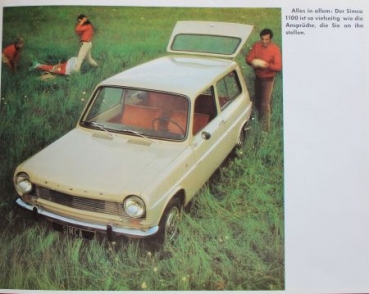 Simca 1100 Modelprogram 1967 Carbrochure (3835)