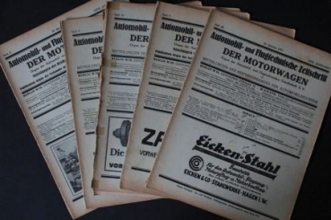 "Der Motorwagen" Autotechnical Magazine 1928 five issues (2395)