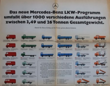 Mercedes-Benz LKW-Modellprogramm 1967 Lastwagen-Prospekt (3601)