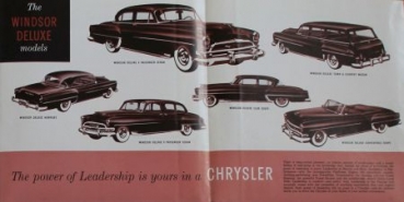 Chrysler Modelprogram 1953 "Americas first family of fine cars" Carbrochure (3589)