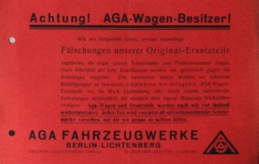 AGA Automobiles 1931 Correspondence (0455)