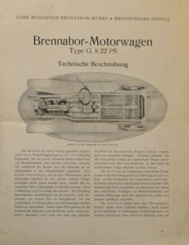 Brennabor Type G 8/22 PS Modellprogramm 1919 (S0590)