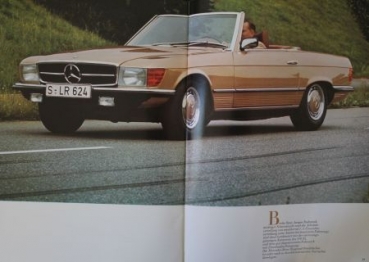 Mercedes-Benz 350 SL Modelprogram 1971 Carbrochure (0597)