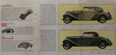 Adler Trumpf Modelprogram 1933 Reuters Motive Carbrochure (3487)