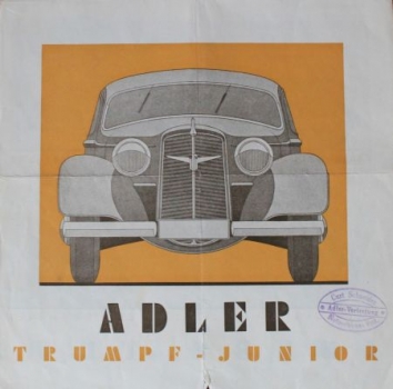 Adler Trumpf Junior Modelprogram 1936 Carbrochure (0635)