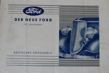 Ford Typ Rheinland "Der neue Ford" 1934 Automobilprospekt (0670)