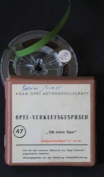 Opel Tonband 1962 Verkaufsgespräche "100 Jahre Opel" in Originalbox (0693)