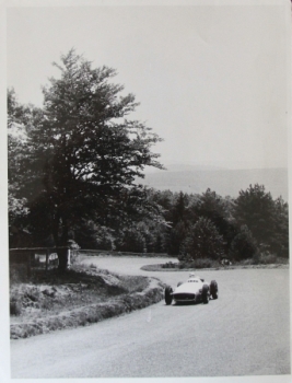 Juan Manuel Fangio on Mercedes-Benz W 196 Silver Arrow 1954 original photo (0707)
