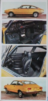 Moretti Fiat 128 Coupe Modellprogramm 1969 Automobilprospekt (0721)