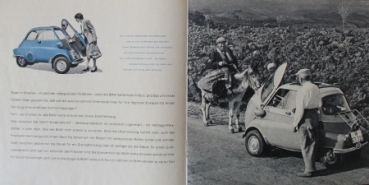 BMW Isetta Modelprogram 1956 "Das spricht fuer Isetta" 3 Carbrochures (0759)