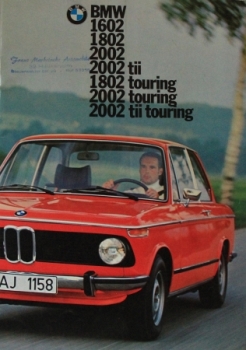 BMW 1602 - 2002 tii Touring Modellprogramm 1974 Automobilprospekt (0780)