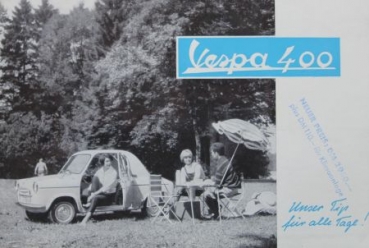 Vespa 400 "Unser Tip für alle Tage" 1959 Automobilprospekt (4047)