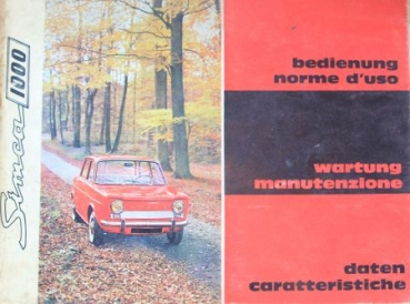 Simca 1000 Owner Manual 1965 (4059)