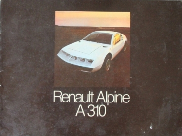 Renault Alpine A 310 Modelprogram 1974 Carbrochure (1150)