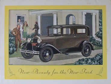 Ford A Modelprogram 1928 "New beauty for the new Ford" Carbrochure (1208)