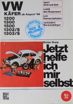 Korp "Volkswagen Käfer - Jetzt helfe ich mir selbst" 1970 Reparatur-Handbuch Band 26 (1214)